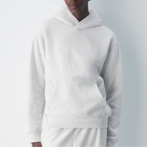 Aritzia Light Gray Hoodie Sweatshirt